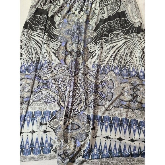 Apt. 9 Paisley Tank Dress Size Small Black Purple Sleeveless V-Neck Stretch - Picture 6 of 10